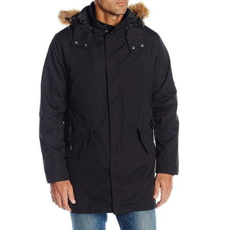 Cole Haan Belted Coat - Cole Hann NEW Deep Black Mens Size Medium M 3-In-1 Parka Jacket