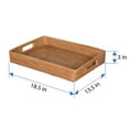 thumbnail image 4 of Kouboo Loma Rectangular Rattan Serving Tray With Handles, Decorative, Platters For Coffee, Tray For Breakfast, Bread, Fruits, Kitchen Counter, Honey Brown, 4 of 5