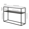 thumbnail image 4 of Evelyn&Zoe Nellie 42" Wide Rectangular Console Table with Metal Shelf, Blackened Bronze, 4 of 6