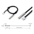 thumbnail image 2 of 10K Ohm 1% 3435 Thermistor Temperature Sensor Cylinder Probe With Wire 10Pcs For Hvac Refrigerator Water Heater Dishwasher Ntc 10K 3435 0.3M, 2 of 8