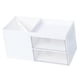 thumbnail image 4 of Organizador de mesa para sala de estar, suministros de oficina, soporte de escritorio de plástico blanco, 4 of 9