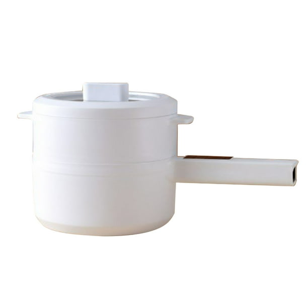 Mini cocina eléctrica Olla caliente eléctrica antiadherente de pequeña potencia Mini cocina de ramen para dormitorios de estudiantes Cocinas CN 220 V Versión inteligente blanca