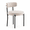 Camel, variant on Teddy Fleece Round Dining Chair Set of 4, Upholstered Accent Seating with Metal Legs for Kitchen and Dining Room, Black