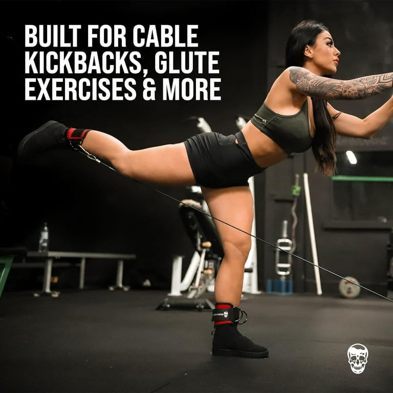 Cable Leg Raises With Ankle Cuff Kickbacks Donkey Leg Raises Ankle - Main Image