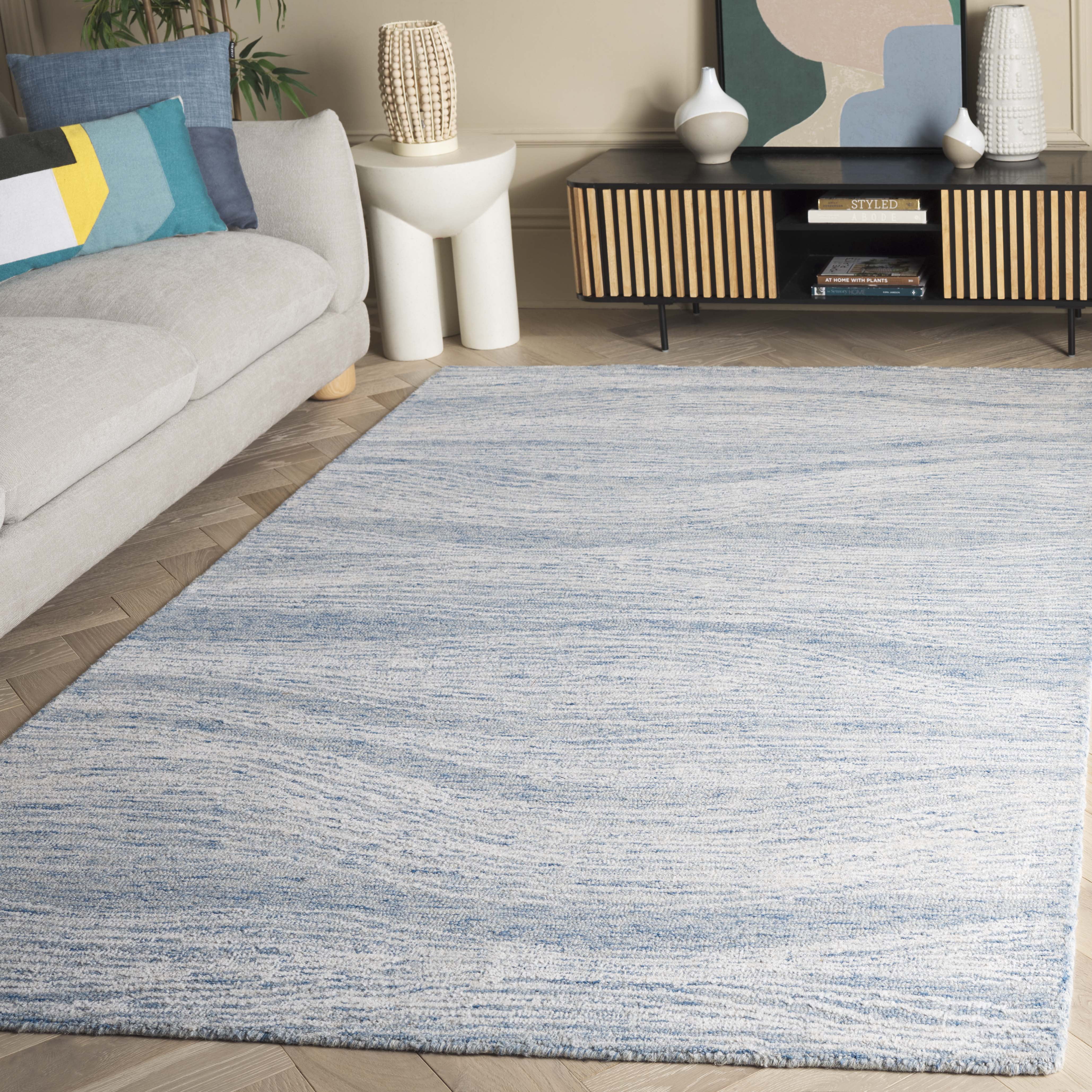 SAFAVIEH Metro Bridget Abstract Area Rug, Blue/Ivory, 2'3" x 4'