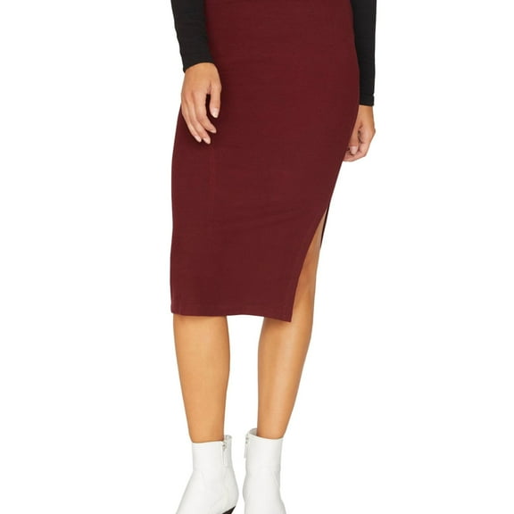 Sanctuary Clothing Womens Ribbed Pencil Skirt, Red, X-Small