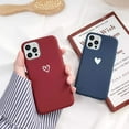 thumbnail image 2 of Compatible with iPhone 12 Pro Max Case for Soft Liquid Silicone Heart Pattern Slim Protective Shockproof Case for Women Girls for iPhone 12 Pro Max-(Red Wine), 2 of 15