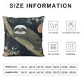 thumbnail image 5 of Patifu Sloth Square Pillow Covers Cushion Covers, Follow Your Dreams Throw Pillow Cover Cute Sloth Tree Branch Pillowcases Home Decorative for Couch Sofa Car Bedroom, No Insert 24x24in, 5 of 5