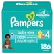 thumbnail image 1 of Pañales Pampers Baby Dry, tamaño 4, suministro para un mes (186 unidades), 1 of 8