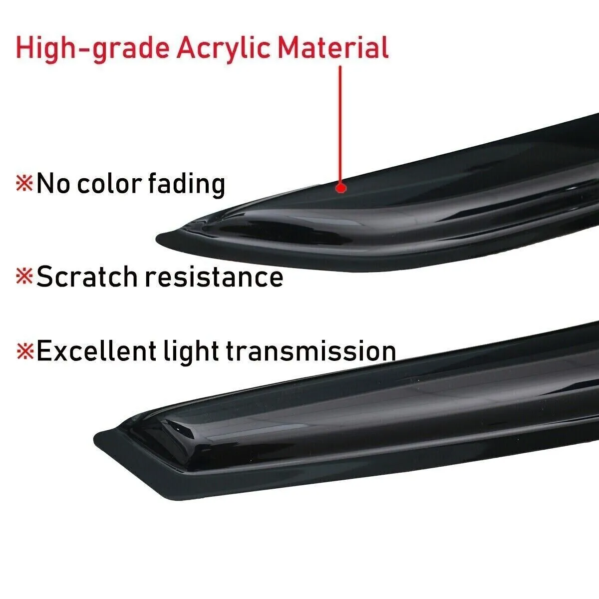 Smoke Window Sun Vent Visor Rain Guards Deflectors for Toyota RAV4 2019-2024