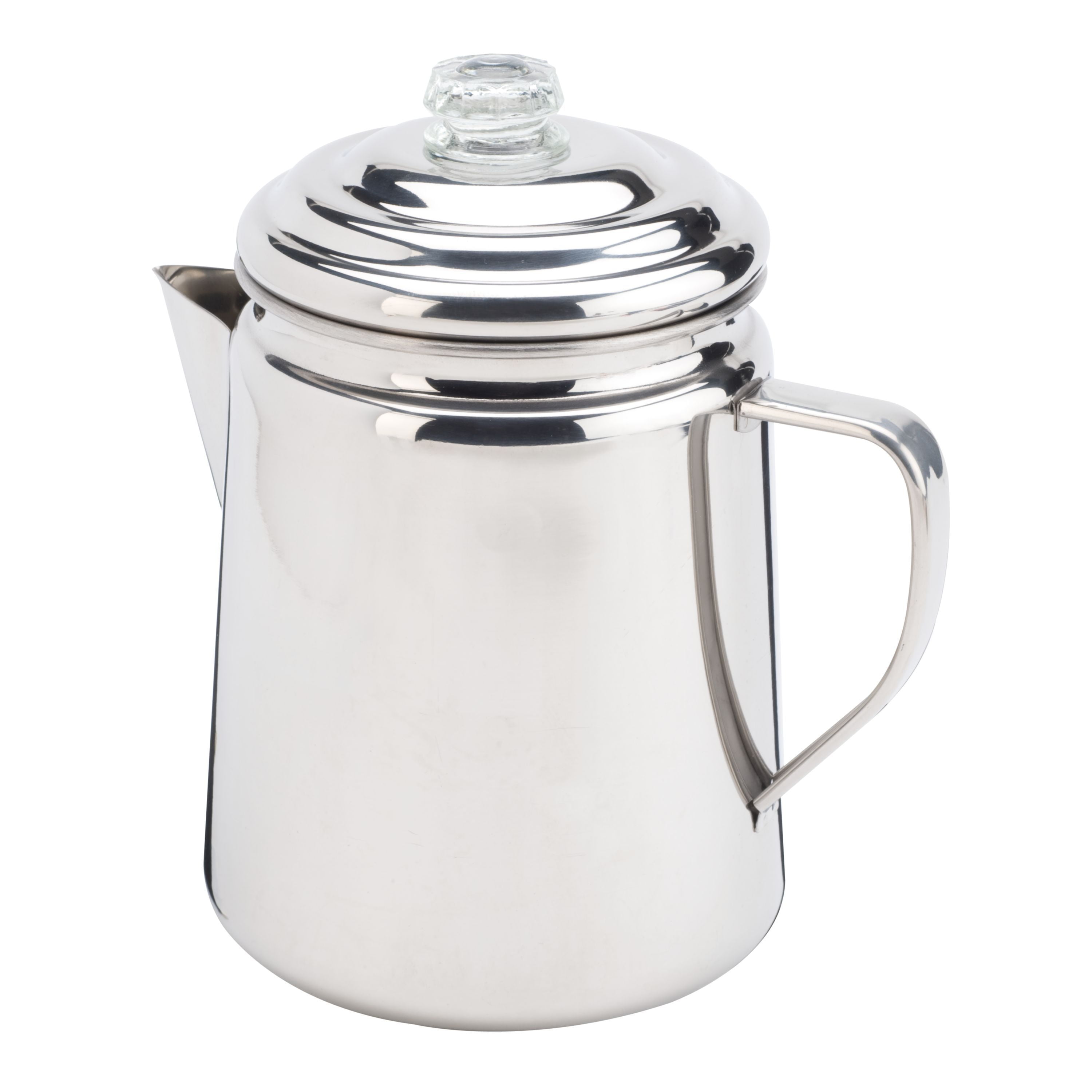 12 Cups Camping Coffee Tea Pot Portable Lightweight Stainless Steel ...