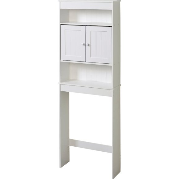 Zenna Home Cottage Collection Over-The-Toilet Bathroom Spacesaver, Bathroom Storage, White