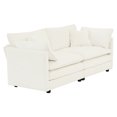 thumbnail image 3 of White Chenille Sofa Set with Multiple Pillows, Breathable Material / Comfortable Seating, Ideal for Living Room Use, 3 of 6