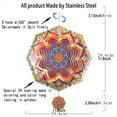 thumbnail image 3 of Liranovly 3D Metal Red Mandala Wind Spinner-Hanging 12in Spinfinity Designs Wind Spinners for Outdoor & Indoor Decorations, 3 of 6