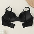 thumbnail image 4 of Yotami Lounge Bras for Women Solid Color Everyday Support Bra for Home Push Up Wireless Bra, 36C, Black, 4 of 4