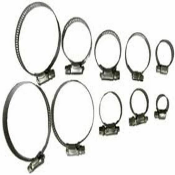 Ideal Clamp Products 671755J Assorted Stainless Steel Clamps 10 Piece
