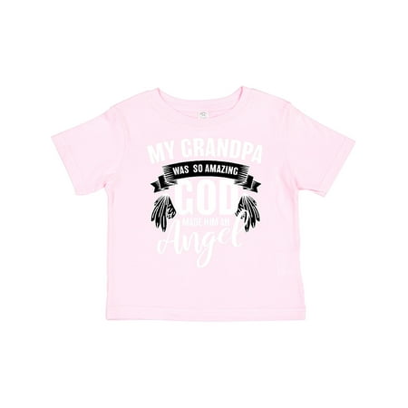 

Inktastic My Grandpa Was So Amazing God Made Him an Angel Gift Toddler Boy or Toddler Girl T-Shirt