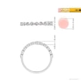 thumbnail image 6 of Angara Natural Diamond Semi Eternity Wedding Ring for Women in 14K White Gold – April Birthstone Jewelry | Diamond Wedding Band (Ring Size - 7.5), 6 of 10