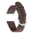thumbnail image 3 of DeBeer 20mm Brown Army Style Nylon and Leather with Stainless Steel Buckle 7.75 inch Watch Band, 3 of 5