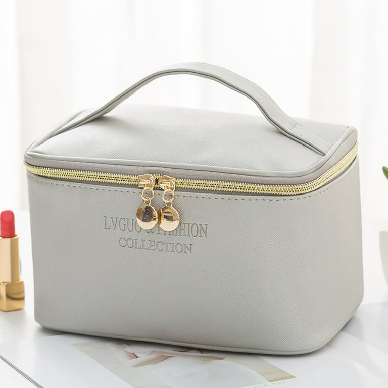 Makeup Bag Large Deep Handbag Traveling Cosmetic Organizer For Women And  Girls, Make Up Waterproof Travel Bags 