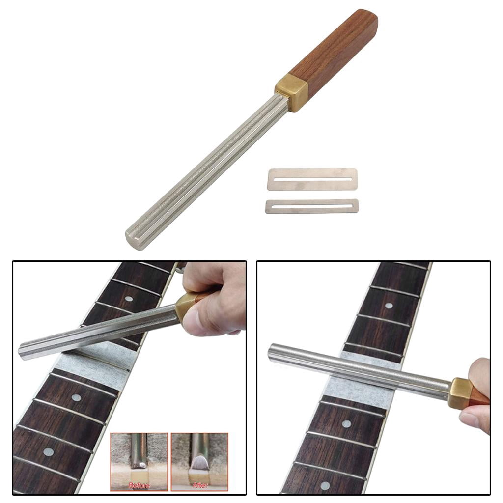 Universal Guitar Fret Crowning File Diamond,Fingerboard Fret File Luthier Diamond Coating Accessory for Guitars, Ukuleles, Bass, Banjo, Mandolin