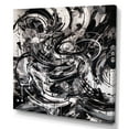 thumbnail image 2 of Designart "Black And Graffiti Of Marble III" Abstract Marble Wall Art For Kitchen, 2 of 5