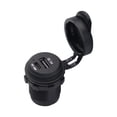 thumbnail image 3 of Adaptador de cargador de coche USB 3.0 Baoblaze carga rápida con luz azul para moto marina RV 18W, 3 of 9