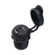thumbnail image 3 of Adaptador de cargador de coche USB 3.0 Baoblaze carga rápida con luz azul para moto marina RV 18W, 3 of 9