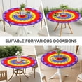 thumbnail image 7 of Rainbow Tie Dye Mandala Pattern Round Fitted Tablecloth with Elastic Edge,Dining Table Cover Waterproof,Outdoor Round Tablecloth for Camping,Dining,Indoor and Outdoor, 7 of 7