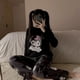 thumbnail image 4 of Pijamas de dos piezas de dibujos animados de Kawai Sanrio Kuromi, ropa de casa suave de Corea del Sur, regalo de Navidad para niñas salientes, Otoño, nuevo, 4 of 4