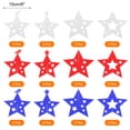 thumbnail image 2 of Uxcell 24Pcs Decoraciones del Día del Trabajo Estrellas Centros de Mesa 6 Pulgadas (Rojo, Blanco, Azul), 2 of 6