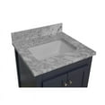 thumbnail image 7 of KBC Abbey 24" Solid Wood Bathroom Vanity w/ Carrara Stone in Marine Gray, 7 of 7