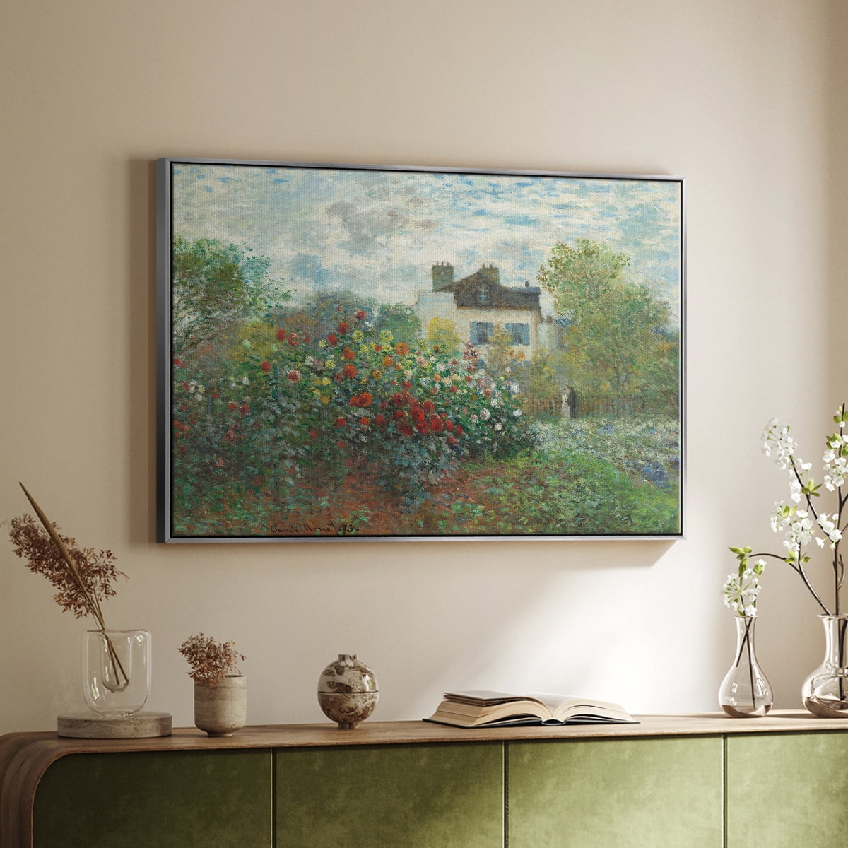 Vintage Landscape-CIII By Wexford Home Framed in Silver Wood Gallery Wrapped Canvas 17 in. x 25 in.