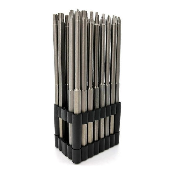Juego de destornilladores extendidos de 32 piezas para taladro eléctrico y herramientas de mantenimiento electrónico.