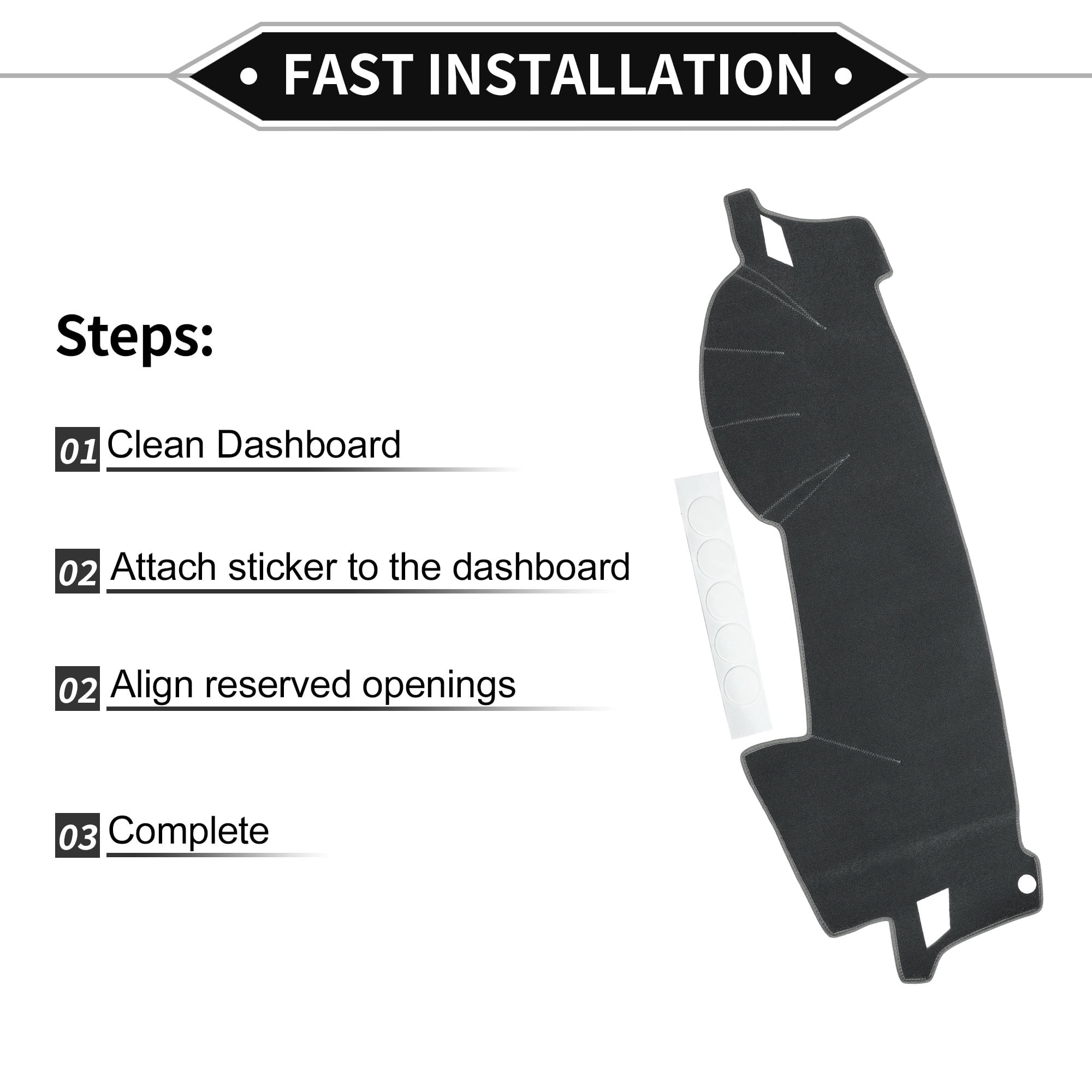 Unique Bargains Dash Cover for Subaru Outback 2005-2009 Non-Slip Polyester Gray