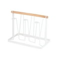 thumbnail image 2 of sunsanly Cup Holder Drying Rack Stand Metal Drainer Organizer with Wood Handle for Mugs Glasses Bottles Non-Slip 6 Cup Holder for Home Office Cafe Bar, 2 of 7
