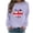 Purple, variant on Tops for Women Plus Size Long-Sleeved National Flag Printed Loose-Fitting Casual Long Sleeved Sweatshirt Red