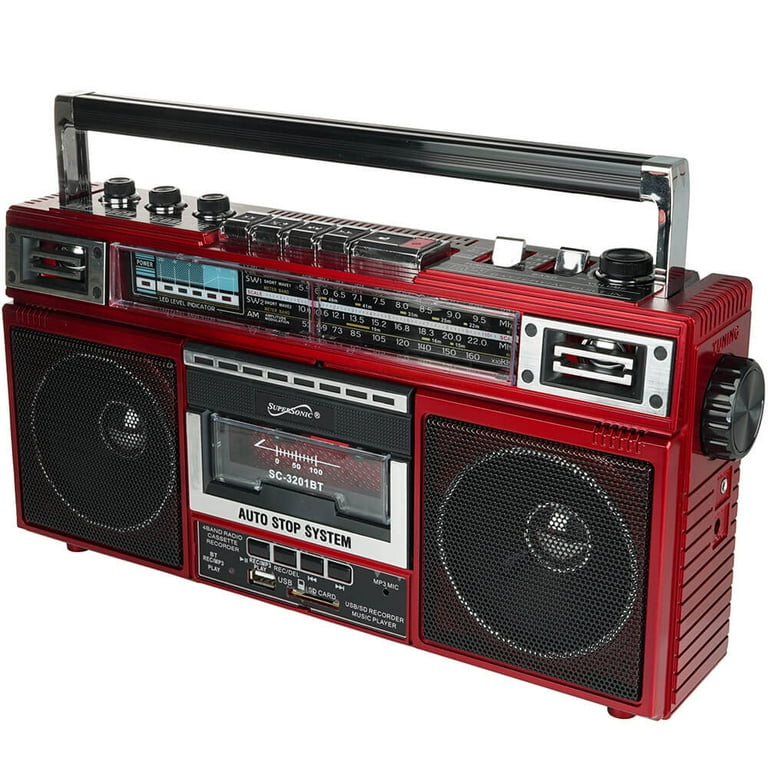 Supersonic, Retro 4-Band Radio Cassette Player Bluetooth