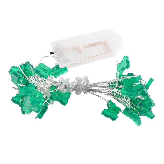 Cadena de luz Jadeshay 30 LED en forma de mariposa blanco cálido