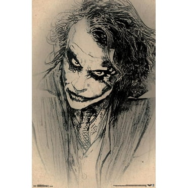 Batman Dark Knight Joker Poster Amazing Sketch Heath Ledger New 22x34 Walmart Com Batman Dark Knight Joker Poster Amazing Sketch Heath Ledger New 22x34 Walmart Com
