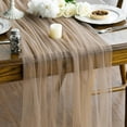 thumbnail image 1 of Dusty Rose Gauze Table Runner 120 Inch 10FT, Seasonal Sheer Chiffon Cheesecloth Kitchen Dining Holiday Birthday Table Decor for Home Party, 1 of 8