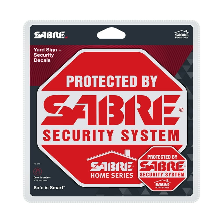 Sabre Red Plastic Home Security Decals Sabre Red Plastic Home Security Decals