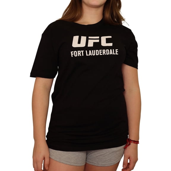 UFC Womens Fort Lauderdale Apr 27 Graphic T-Shirt, Black, Large