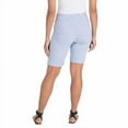 thumbnail image 3 of Hilary Radley Womens Midweight Bermuda Pull-On Short (Medium, Light Blue Combo), 3 of 5