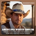 thumbnail image 4 of grinderPUNCH Western Outback Cowboy Hat Straw Classic Western Style  Straw American Flag Hat, 4 of 6