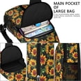 thumbnail image 4 of Sunflower and Butterfly Design Sling Backpack with Lightweight Durable Construction, Adjustable Strap, Multiple Compartments for Travel, Gym, Daily Commuting, 4 of 6