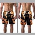 thumbnail image 3 of luoweisi Men's Beach Shorts Quick Dry Swim Trunks with Mesh Lining Halloween Black Cat 2XL, 3 of 5