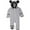 Gray, variant on Fesfesfes Baby Bodysuit Girls Boys Solid Cartoon Ears Hoodie Romper Clothes Fleece Jumpsuit