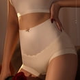 thumbnail image 7 of Plus Size Women Underwear, Female Leopard Print Women's Underwear European And American High Waisted Waist Cinching Hip Lifting Plus Size Seamless Underwear White M, 7 of 7