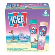 ICEE Mermaid & Baby Narwhat Assorted Mystery Flavors Freeze Tubes, 18 oz, 6 Count (Frozen)